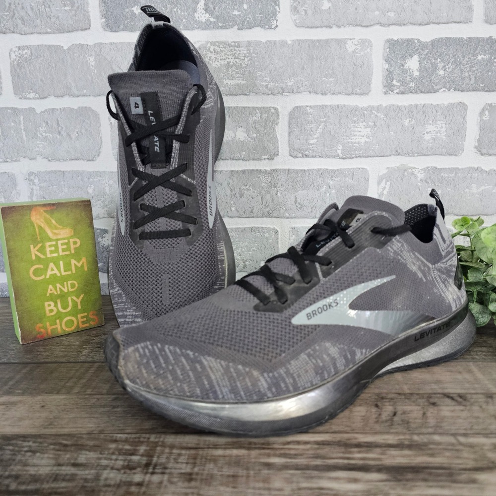 Brooks Levitate 4 Mens Running Shoes Grey Black DNA AMP 1103451D095 Size 12.5